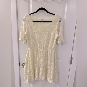 Cream Lacie Dress | Delia’s | Large